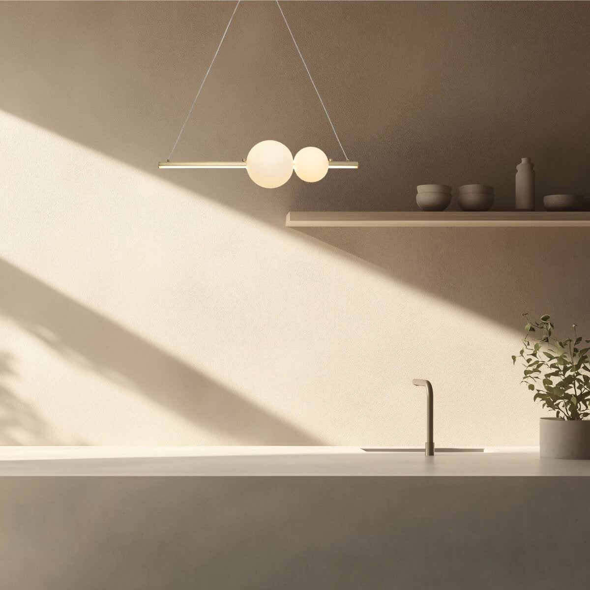 Suspension ZAMBELIS 13W Dimmable DESIGN Or Mat 22108