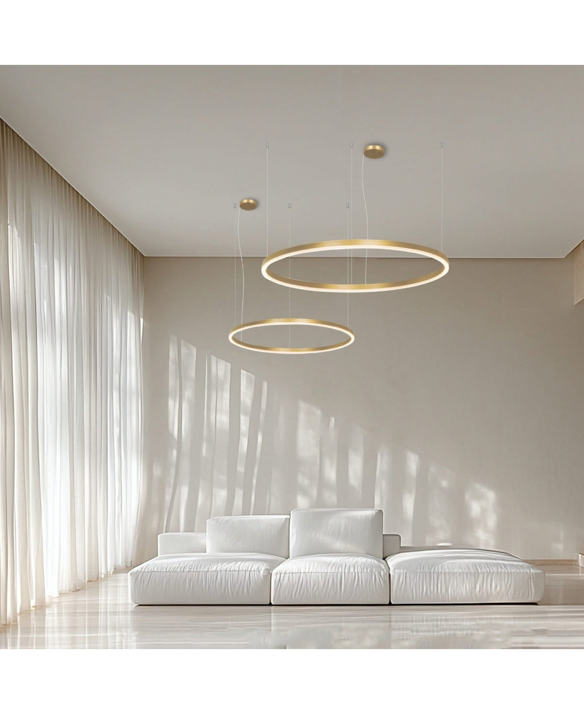 Suspension ZAMBELIS D600 42W Dimmable DESIGN Or Mat 22239