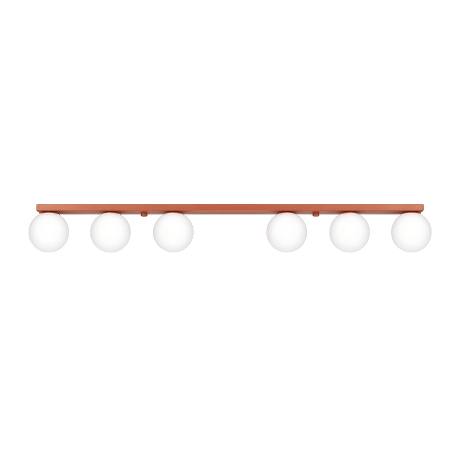 Plafonnier YOLI 6 Ocre rouge