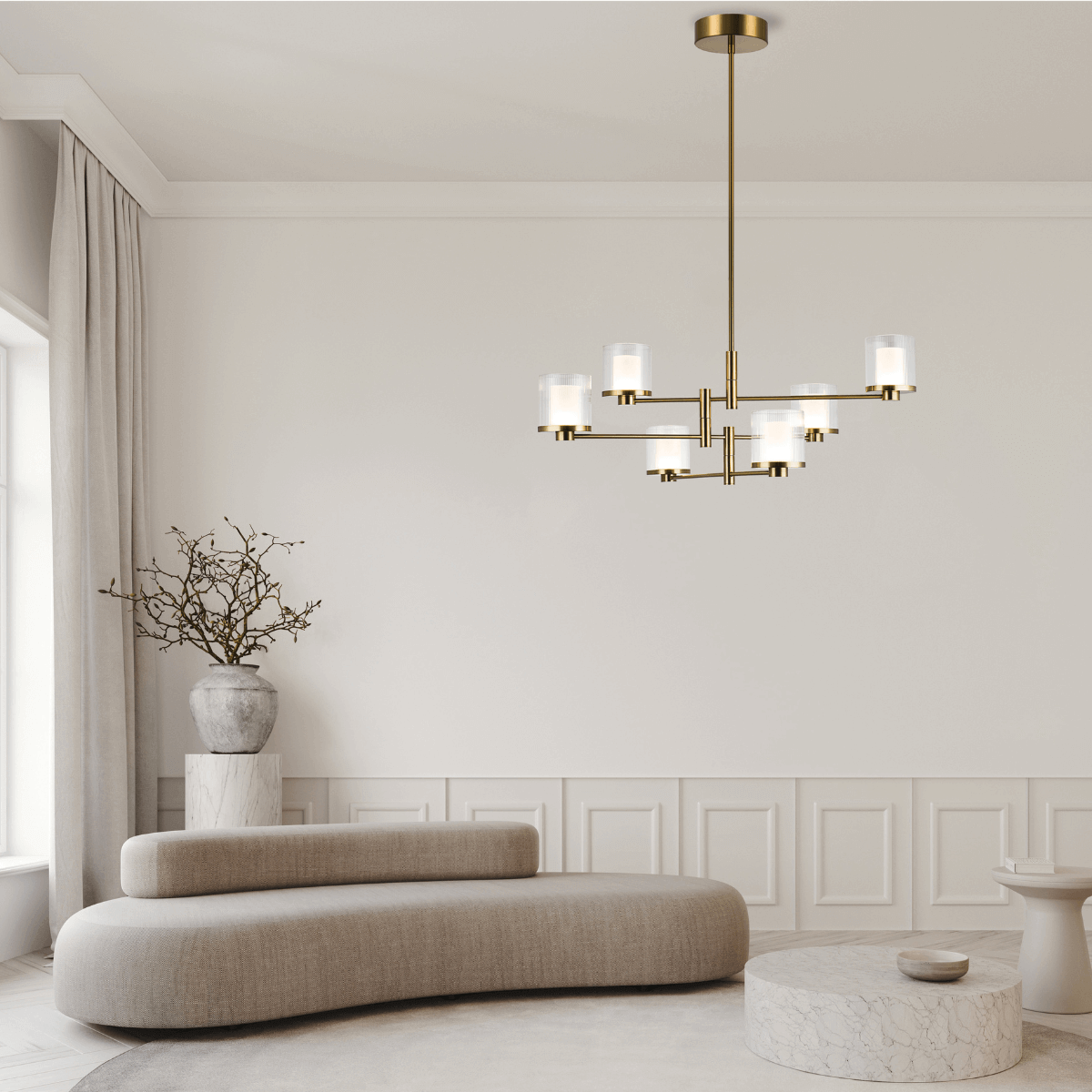 Suspension ZAMBELIS 42W Dimmable DESIGN Dore 23019