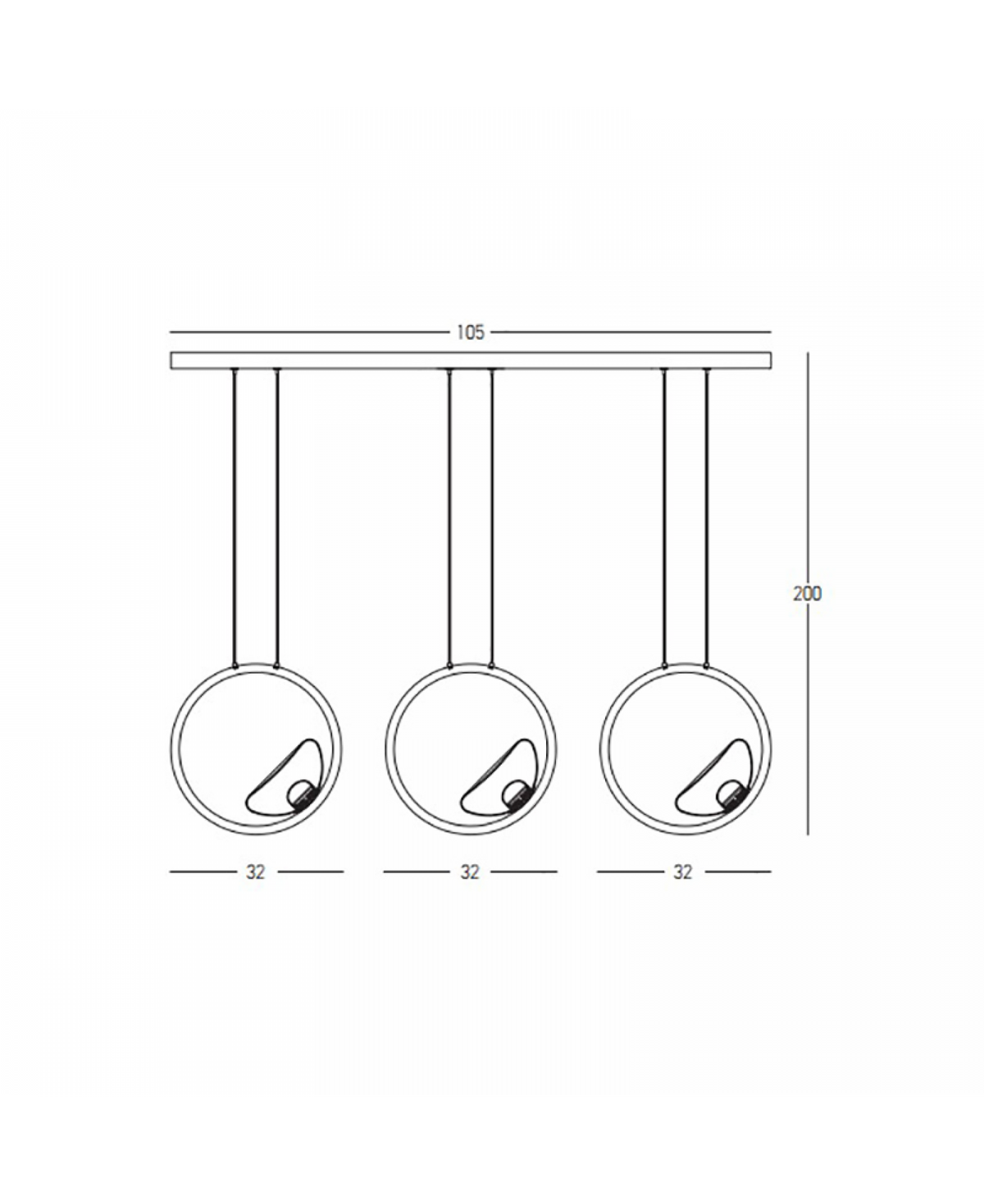 Suspension ZAMBELIS 21W Dimmable DESIGN Dore Mat 23029