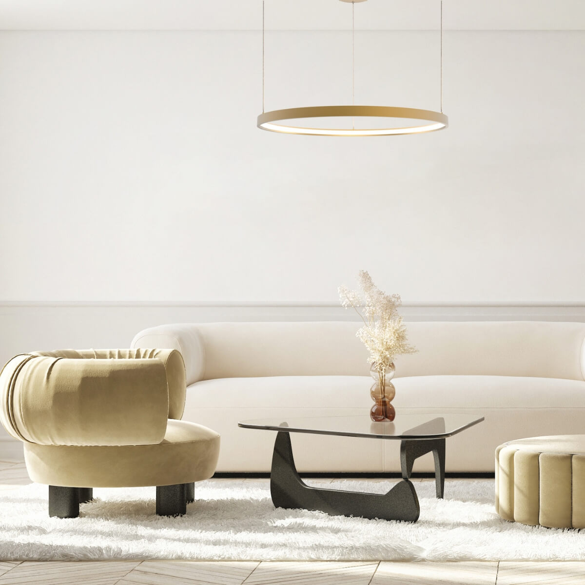 Suspension ZAMBELIS D600 28W Dimmable DESIGN Dore 23032