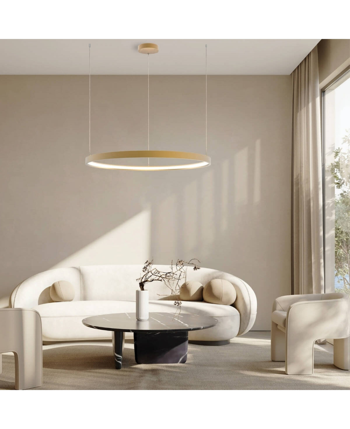 Suspension ZAMBELIS D900 45W Dimmable DESIGN Dore Mat 23034