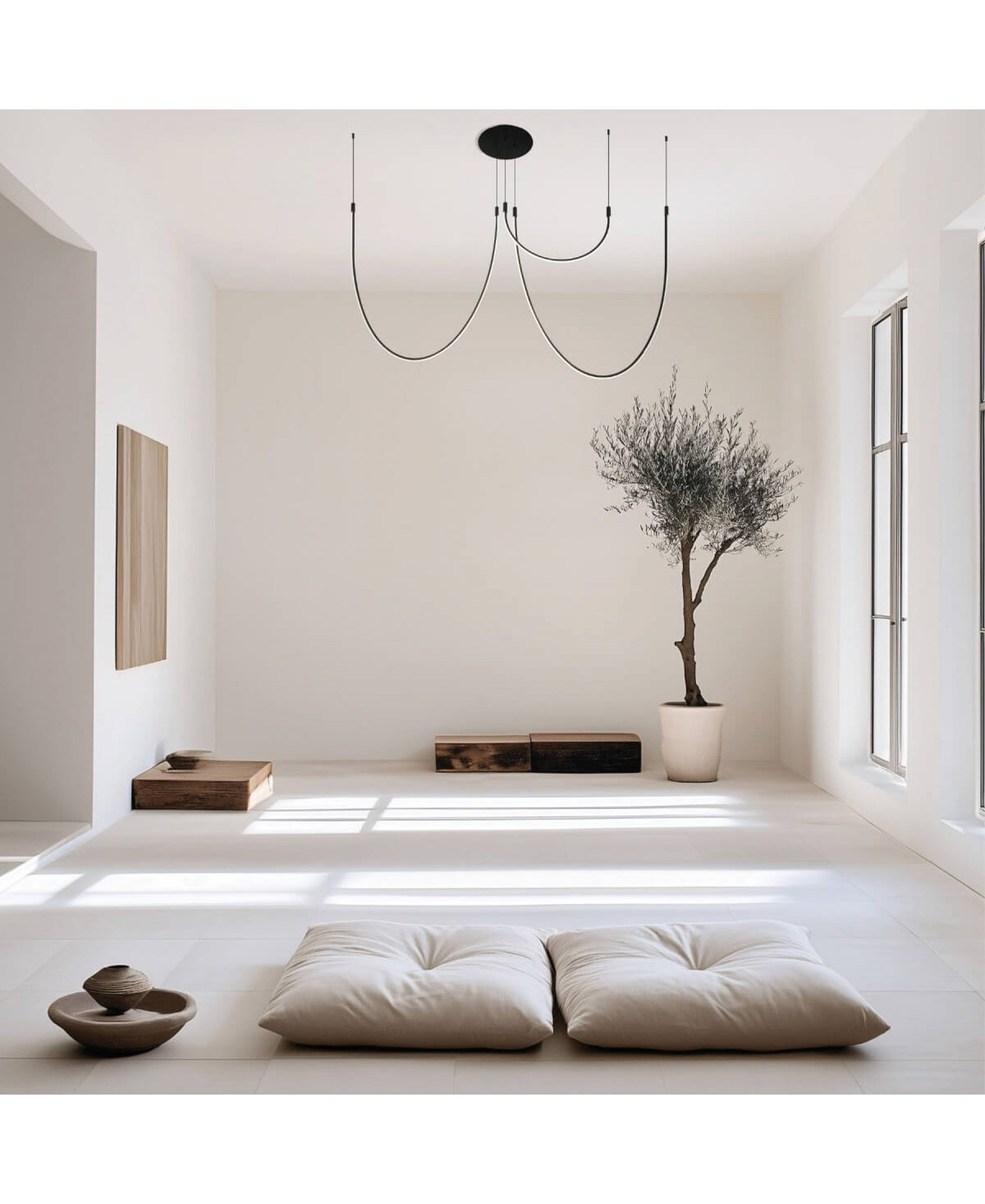 Plafonnier ZAMBELIS 46W Dimmable DESIGN Noir Mat 23051