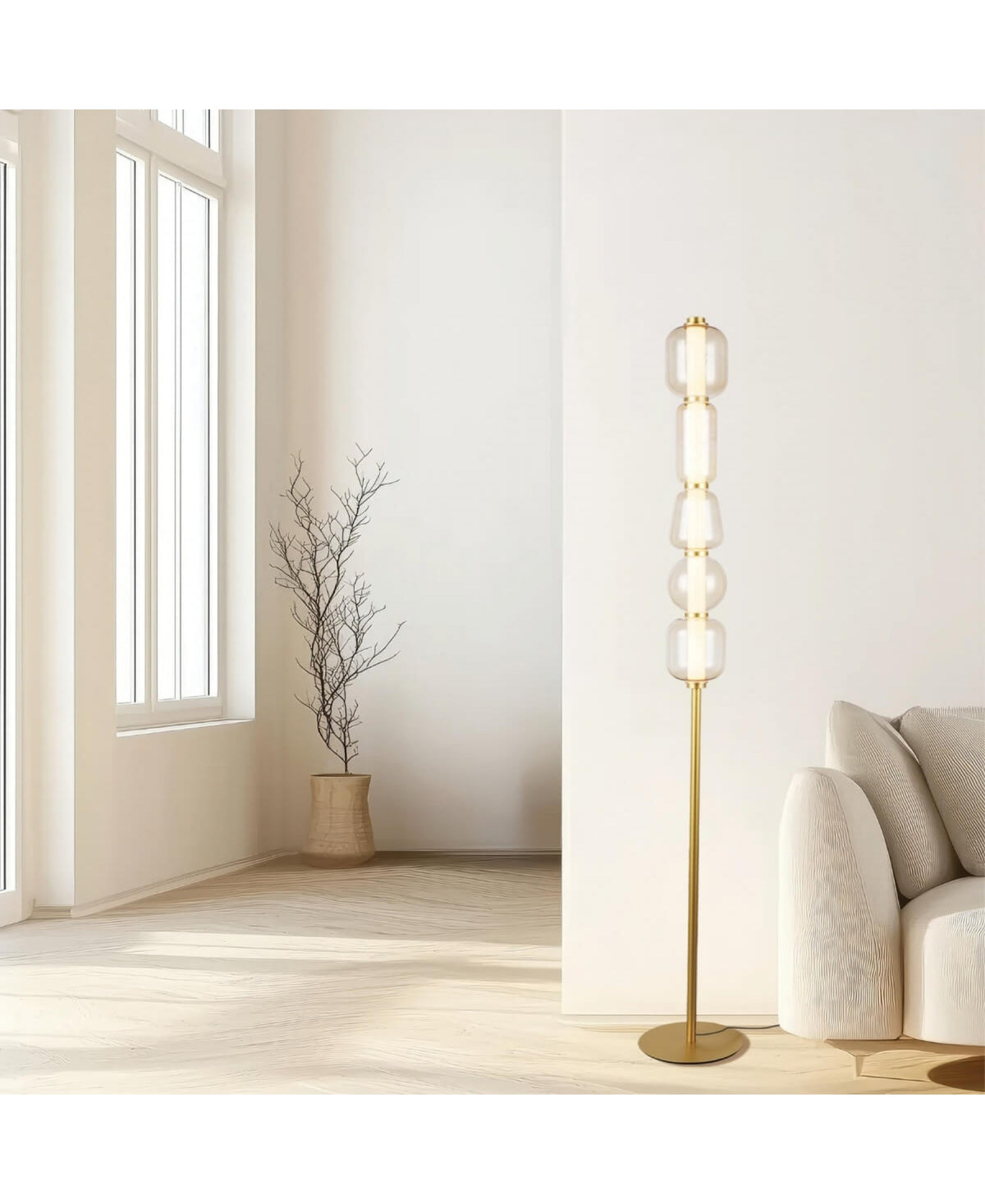 Lampe sur Pied ZAMBELIS 17W DESIGN Or Mat 23063