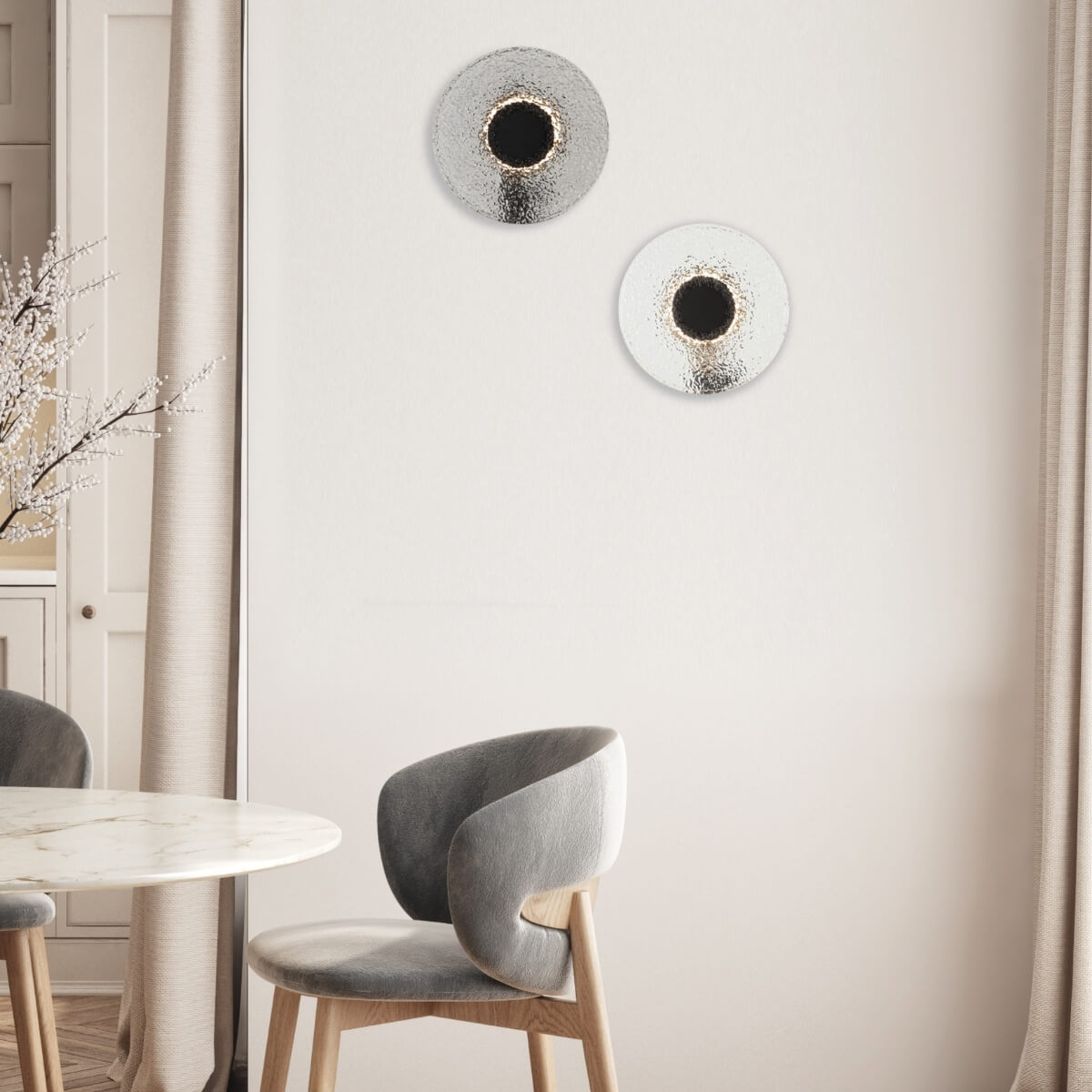 Applique ZAMBELIS D280 8W DESIGN Noir Mat et Gris Fume 23076