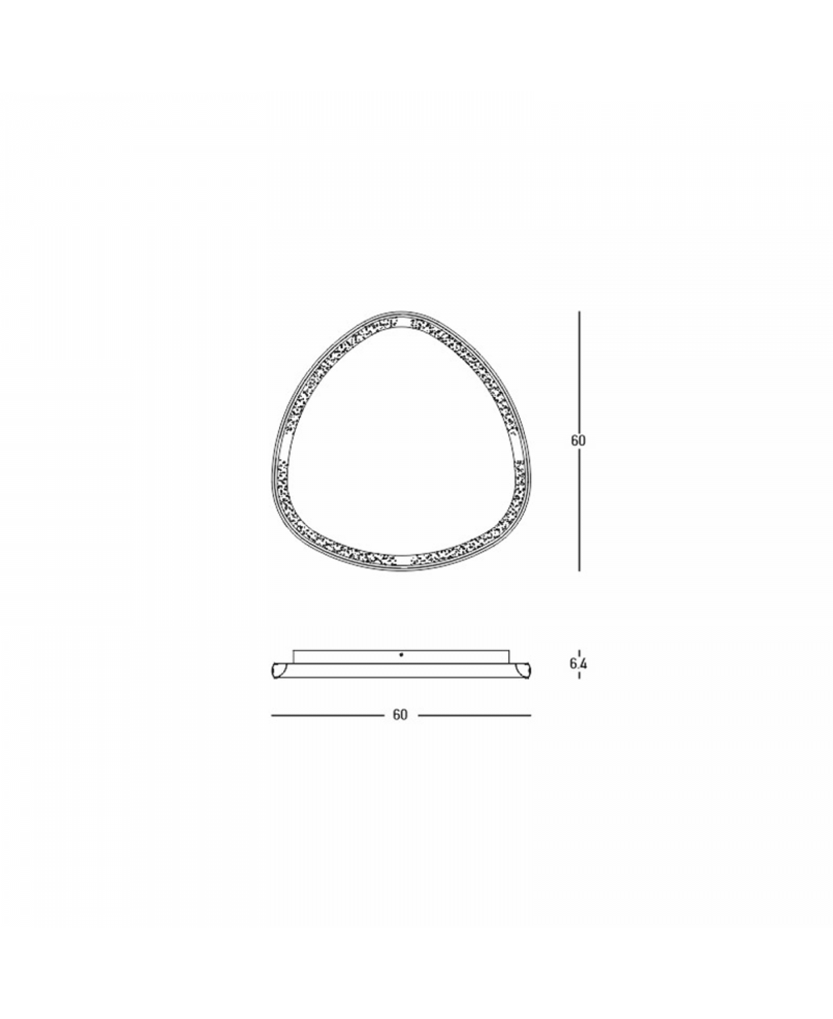 Plafonnier ZAMBELIS 32W Dimmable DESIGN Or Mat 23088