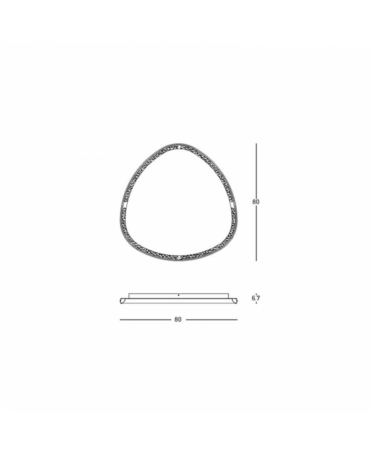 Plafonnier ZAMBELIS 39W Dimmable DESIGN Blanc Mat 23089