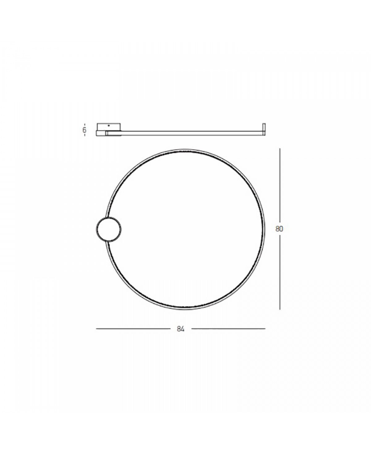 Plafonnier ZAMBELIS D800 32W Dimmable DESIGN Dore et Noir Mat 23097