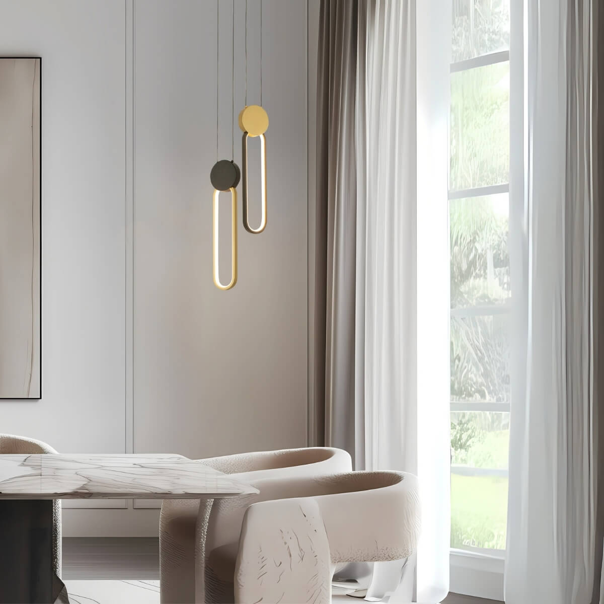 Suspension ZAMBELIS D100 13W Dimmable DESIGN Dore et Noir Mat 23100