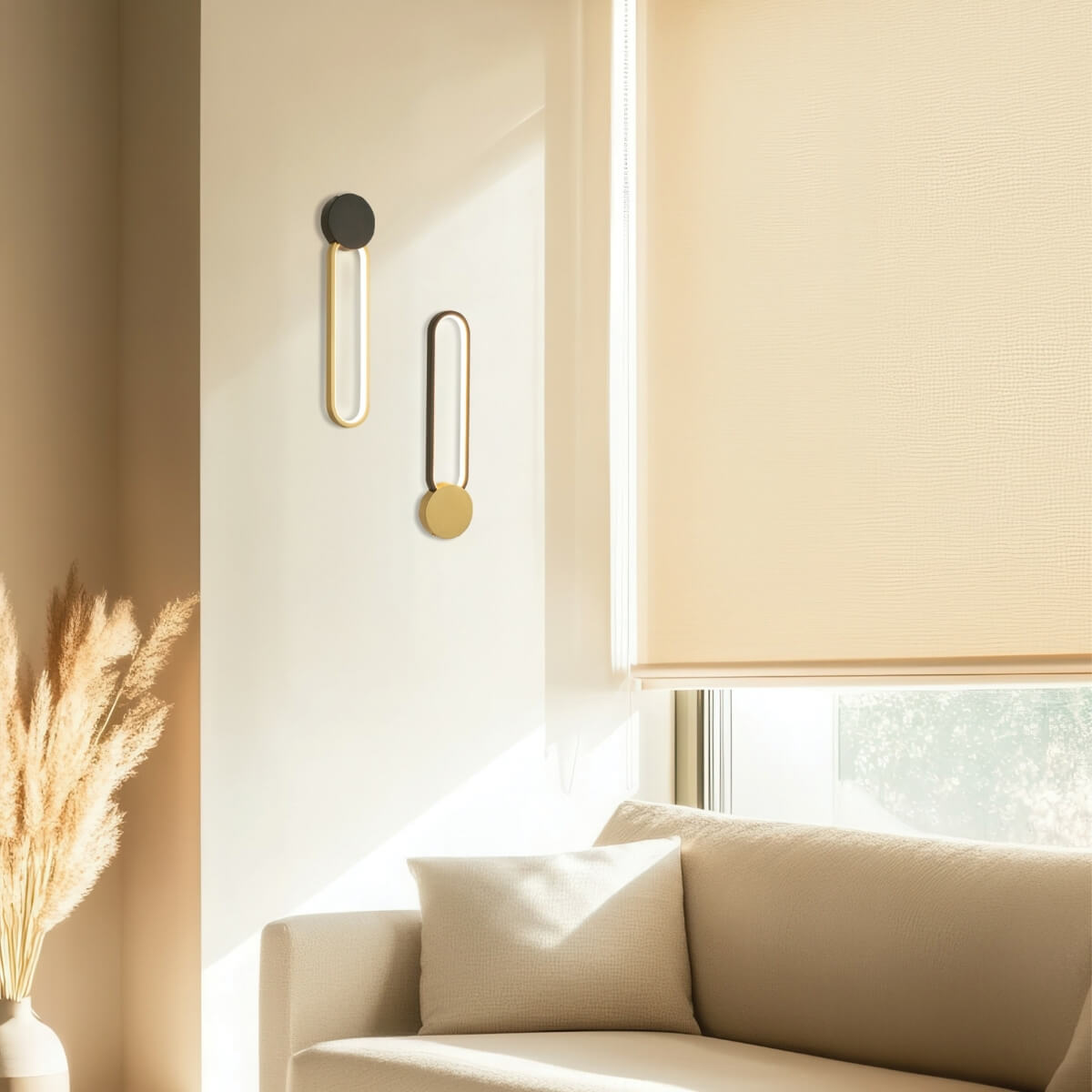 Applique ZAMBELIS 13W Dimmable DESIGN Dore et Noir Mat 23103