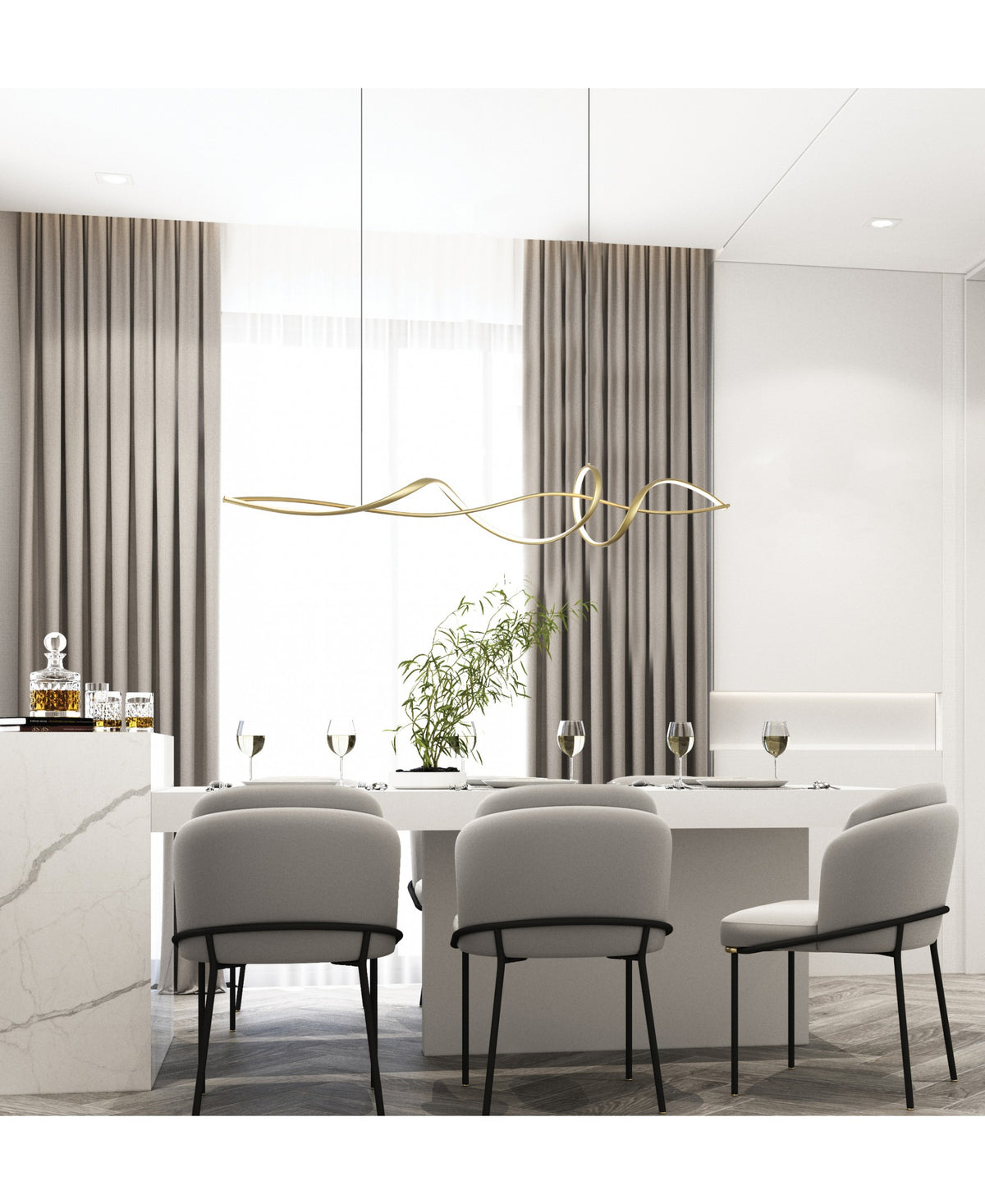 Suspension ZAMBELIS 27W Dimmable DESIGN Or Mat 23108