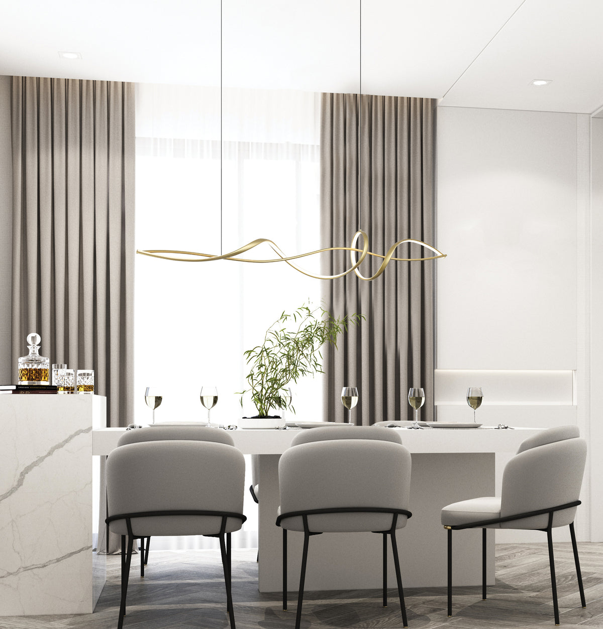Suspension ZAMBELIS 27W Dimmable DESIGN Or Mat 23108