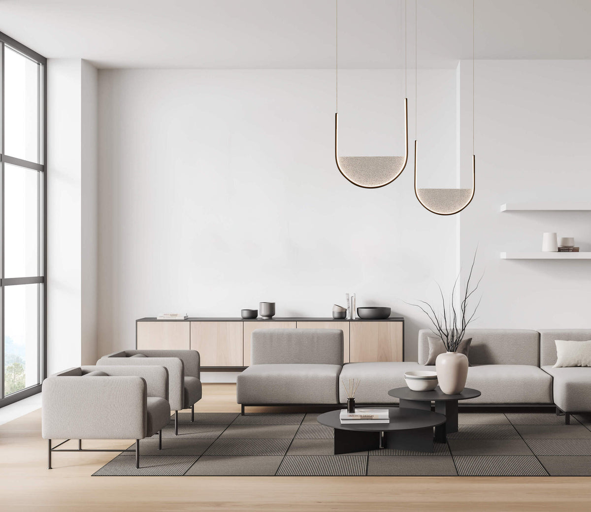 Suspension ZAMBELIS 20W Dimmable DESIGN Noir Mat 23166