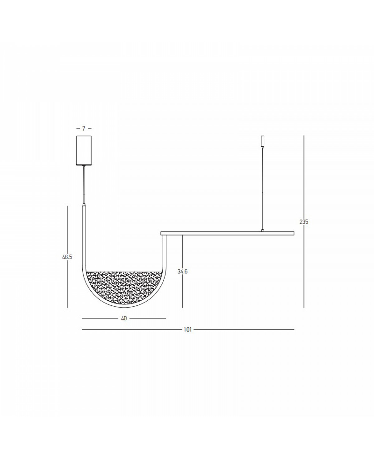 Suspension ZAMBELIS 35W Dimmable DESIGN Or Mat 23171