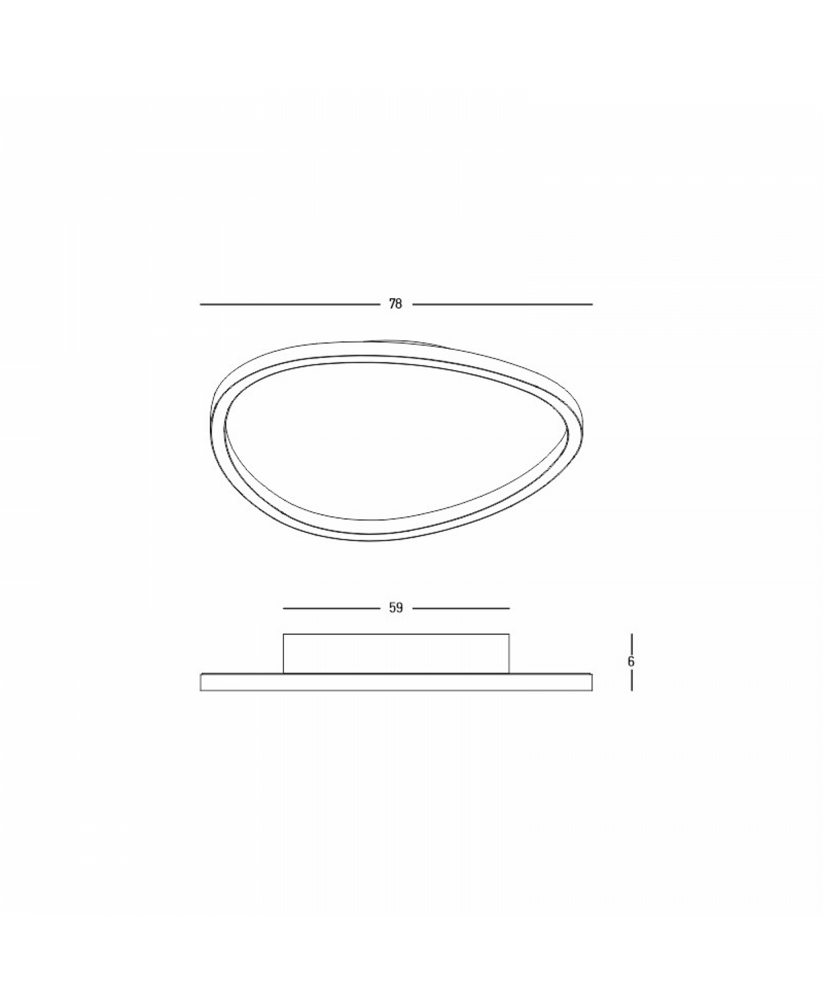 Plafonnier ZAMBELIS 58W Dimmable DESIGN Noir Sable 23211