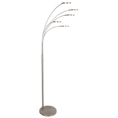 Lampadaire Soleil2 argenté, 5 lumières