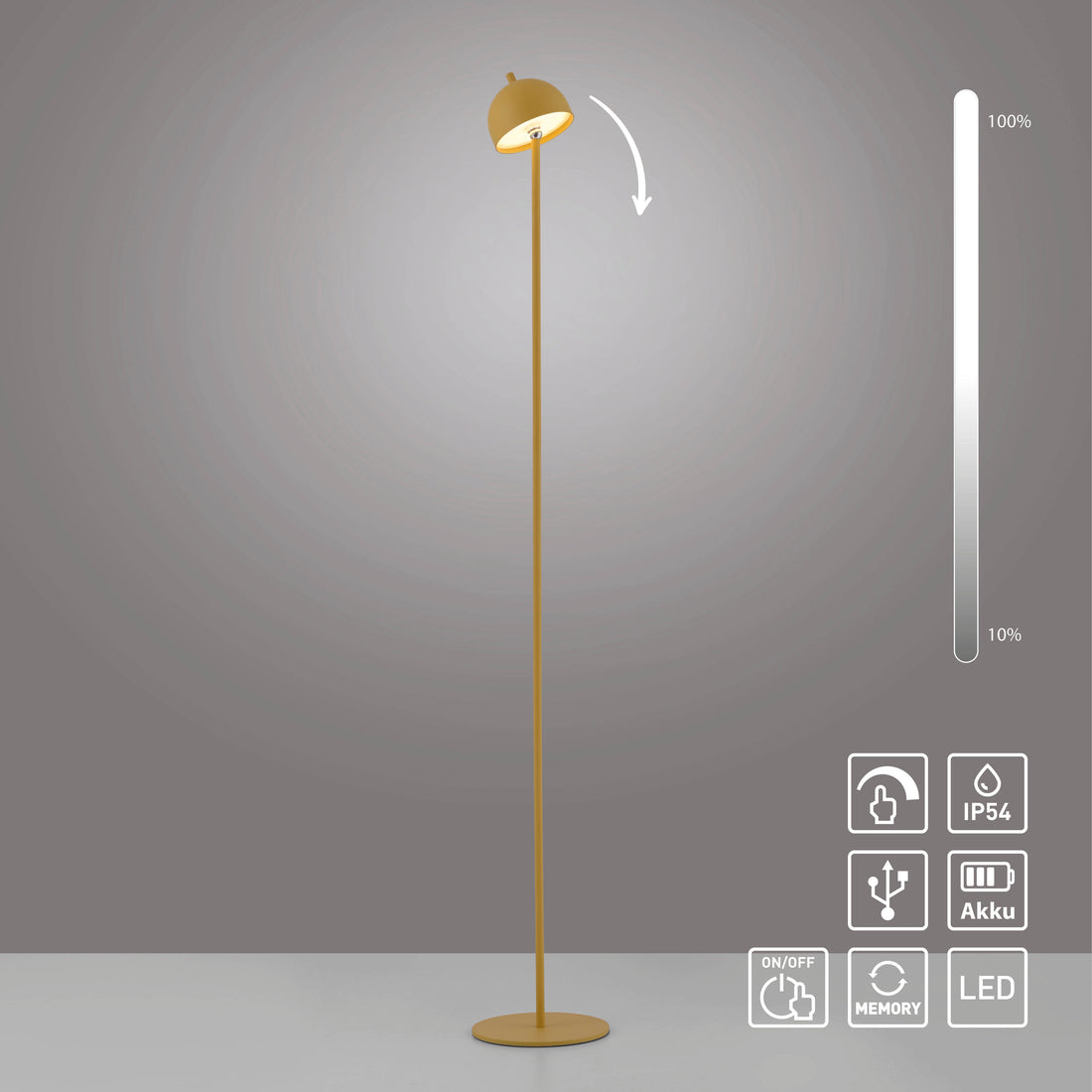 Lampadaire Bellis jaune