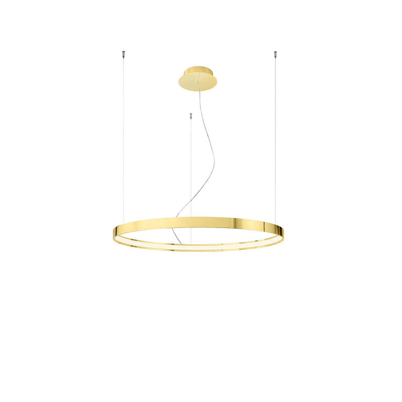 RIO 78 chandelier, polished gold, LED 3000K