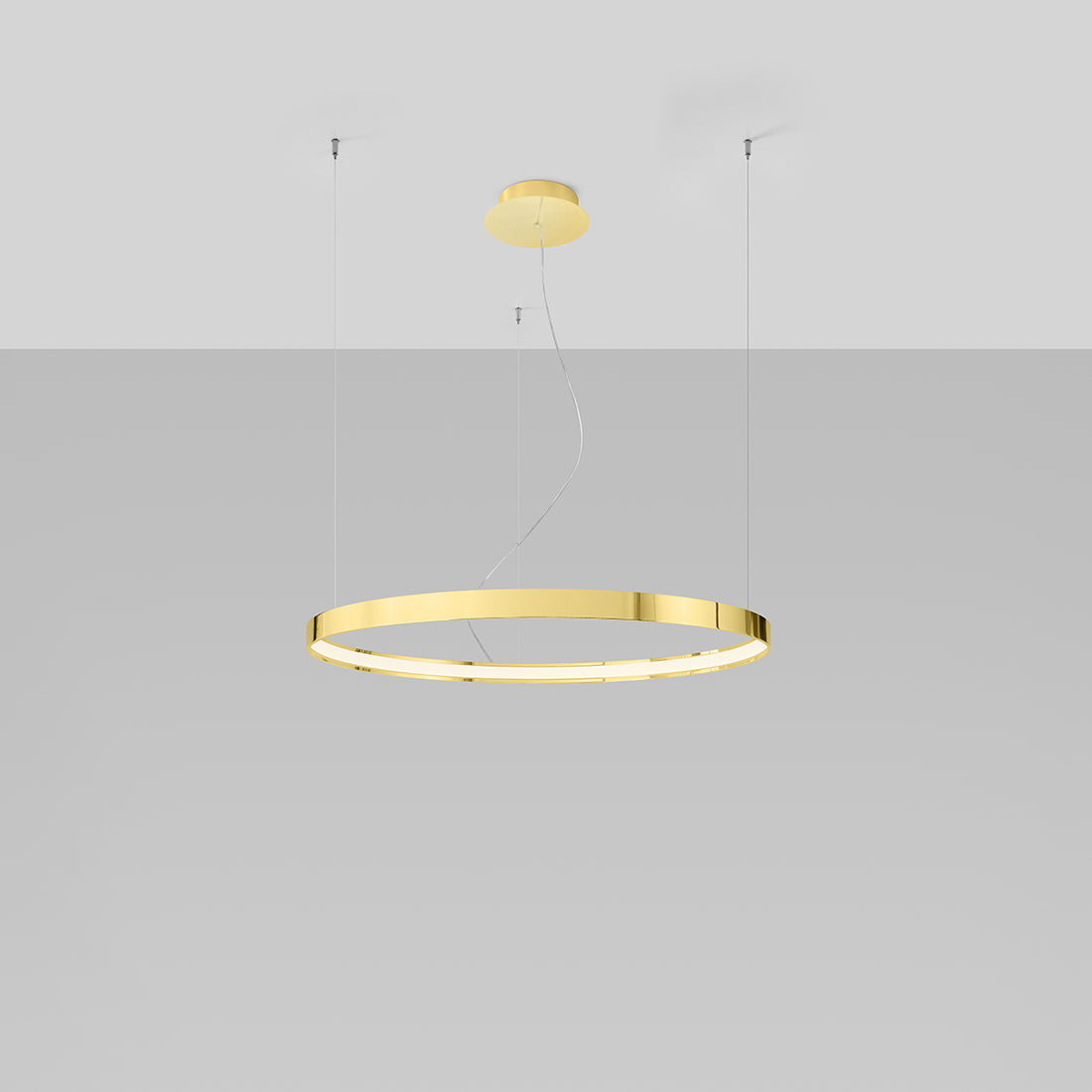 RIO 78 chandelier, polished gold, LED 3000K