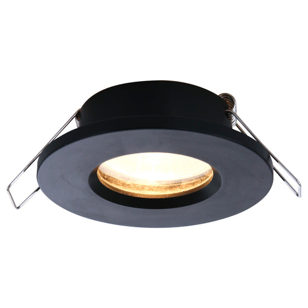 Pélite Black Recessed Spotlight IP44