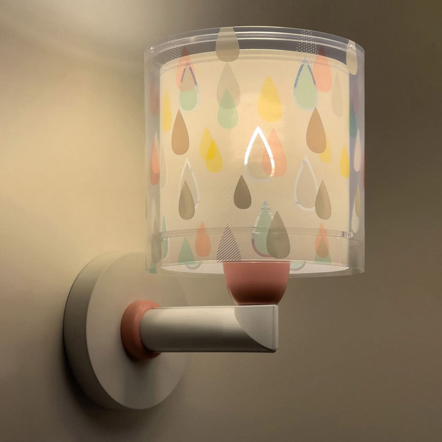 Applique murale Color Rain, blanc, hauteur 24 cm