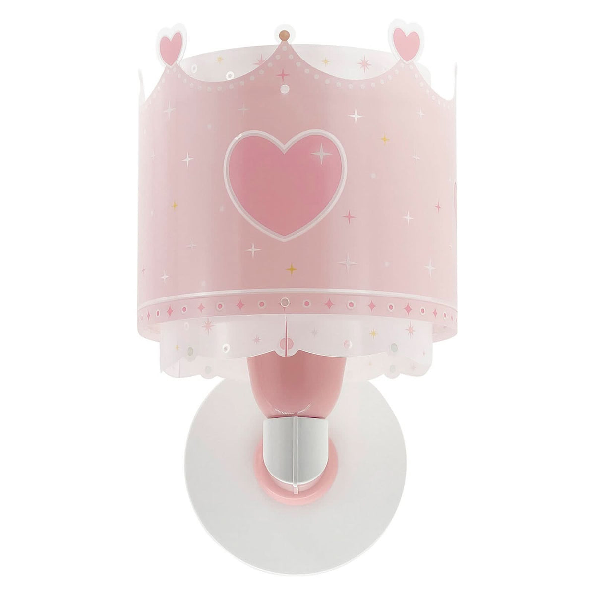 Applique murale Little Queen, rose et blanc, hauteur 24 cm