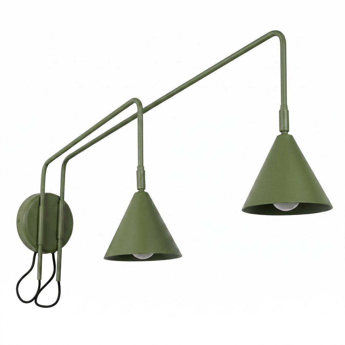 Applique murale NOX 2 avec interrupteur Vert olive