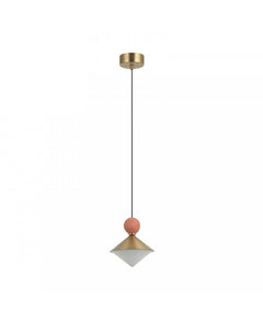 Terracotta-colored pendant lights