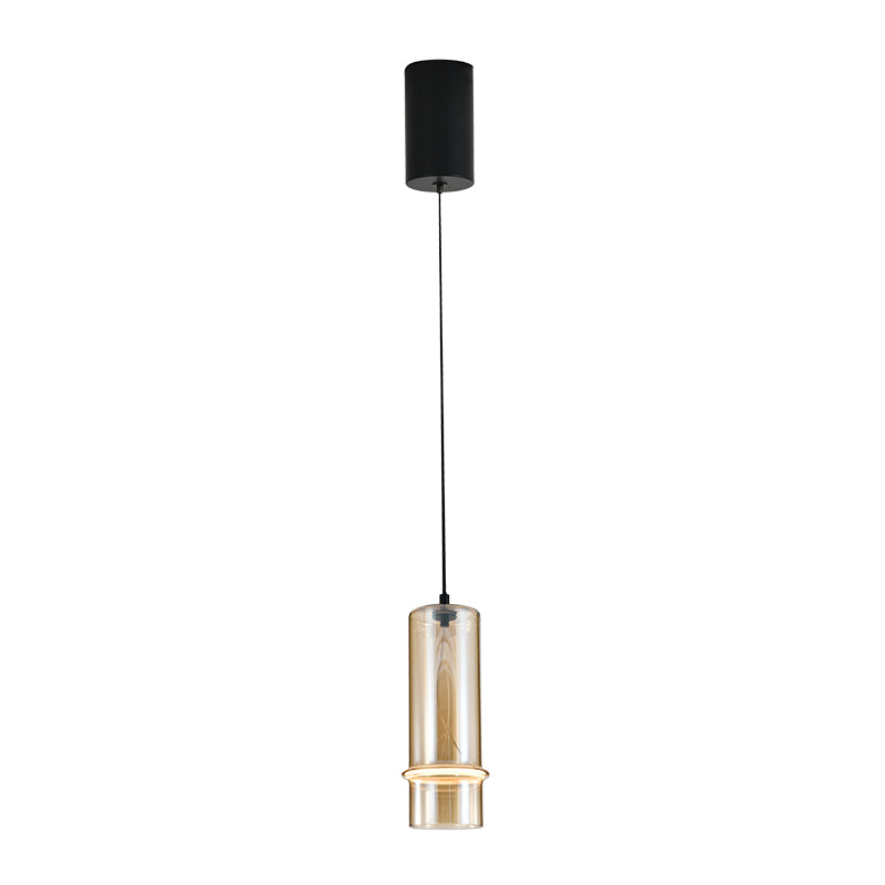 Suspension ZAMBELIS D110 6W Dimmable DESIGN Champagne et Noir Sable 2532