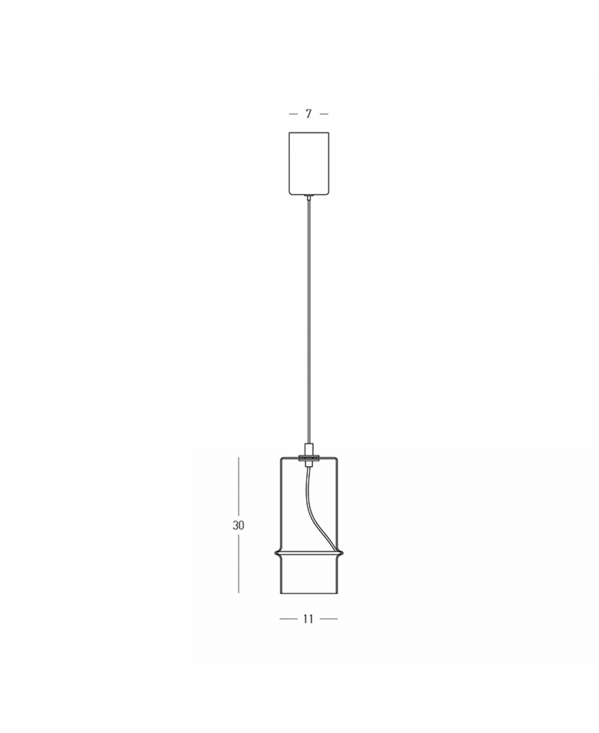 Suspension ZAMBELIS D110 6W Dimmable DESIGN Noir Verre Fume et Noir Sable 2533