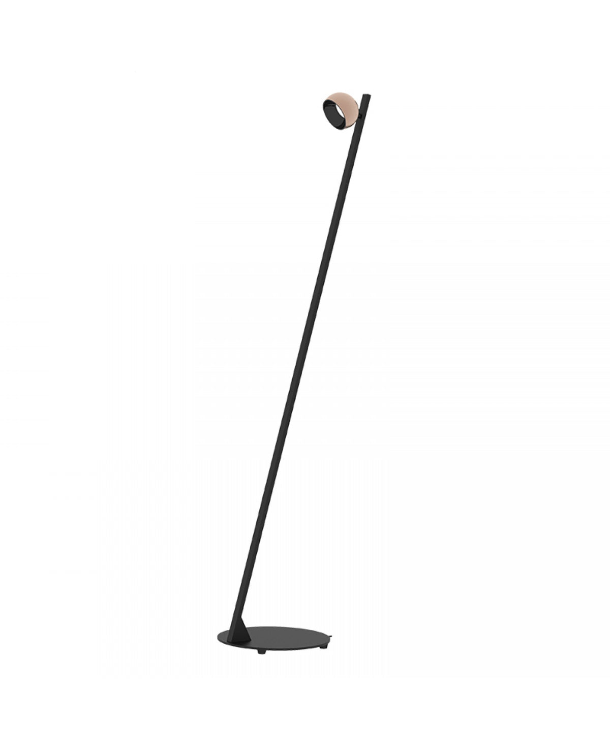 Lampe sur Pied ZAMBELIS 7W Tactile Dimmable DESIGN Noir Sable et Or Brosse 25344