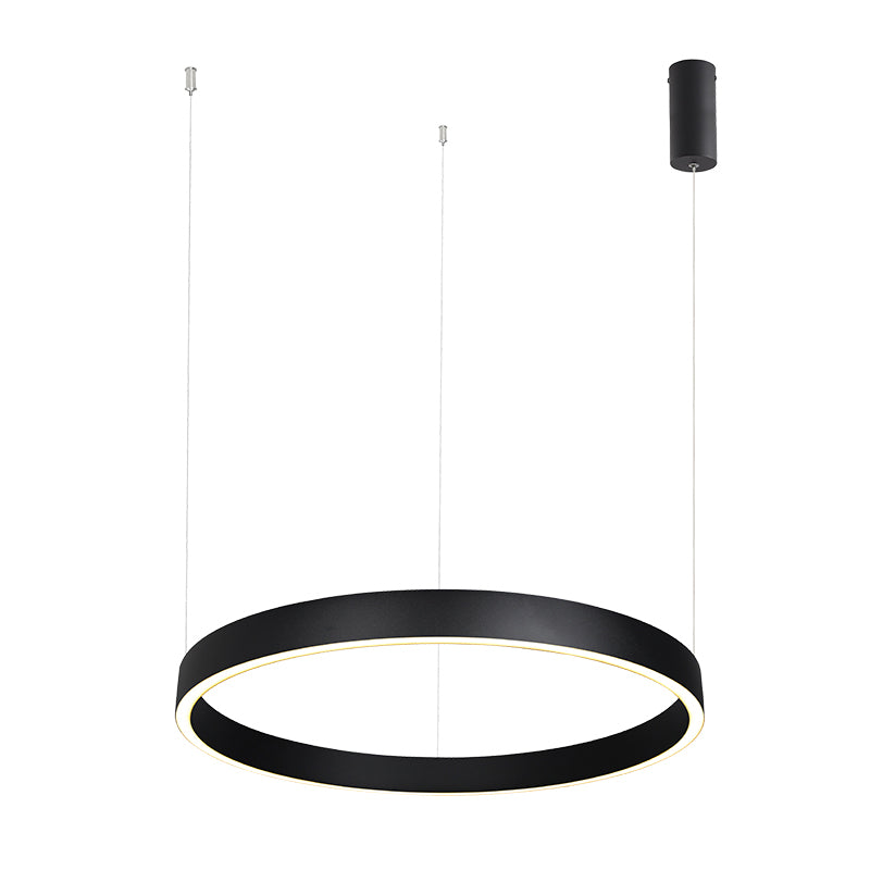 Suspension ZAMBELIS D600 59W Dimmable Direct/Indirect DESIGN Noir Sable 25365