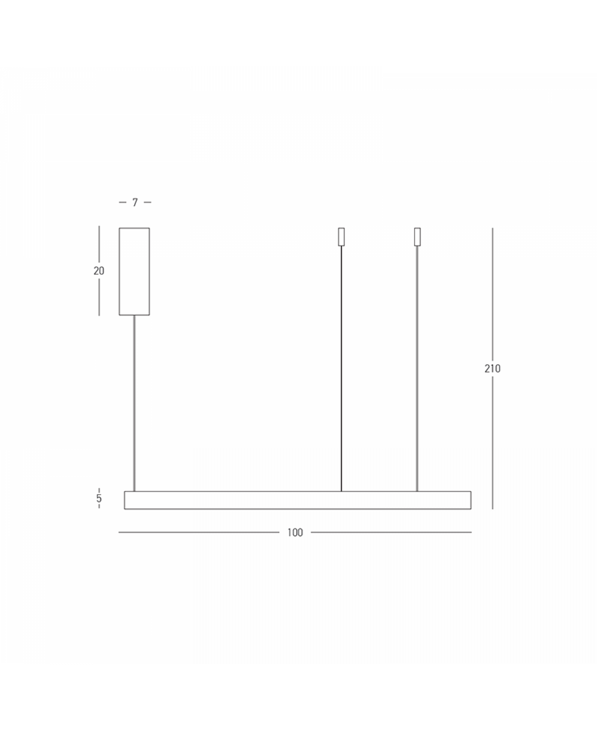 Suspension ZAMBELIS D1000 88W Dimmable Direct/Indirect DESIGN Noir Sable 25371