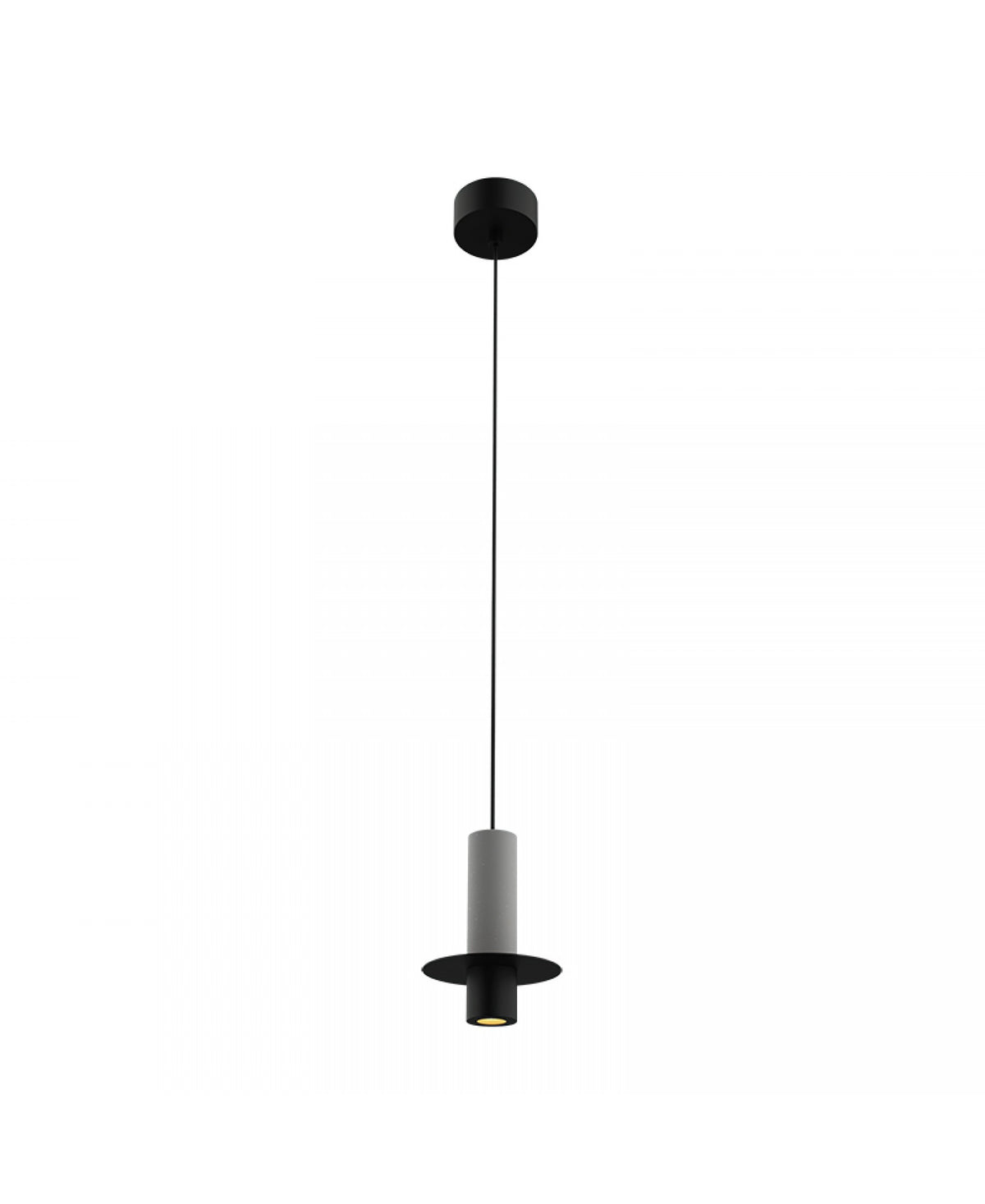 Suspension ZAMBELIS D110 6W DESIGN Noir et Beton 25378