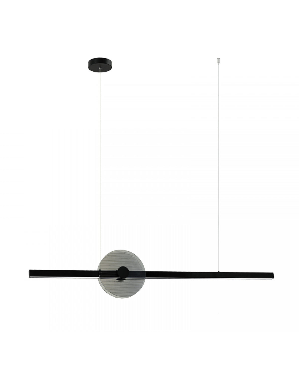 Suspension ZAMBELIS 20W Dimmable DESIGN Verre Fume et Noir 25425