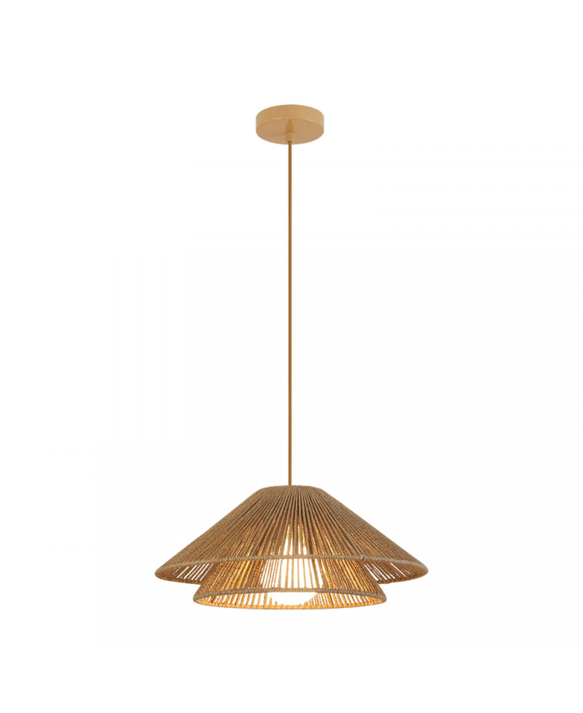 Suspension ZAMBELIS D400 E27 DESIGN Corde de Papier Naturelle Sans Source 25429