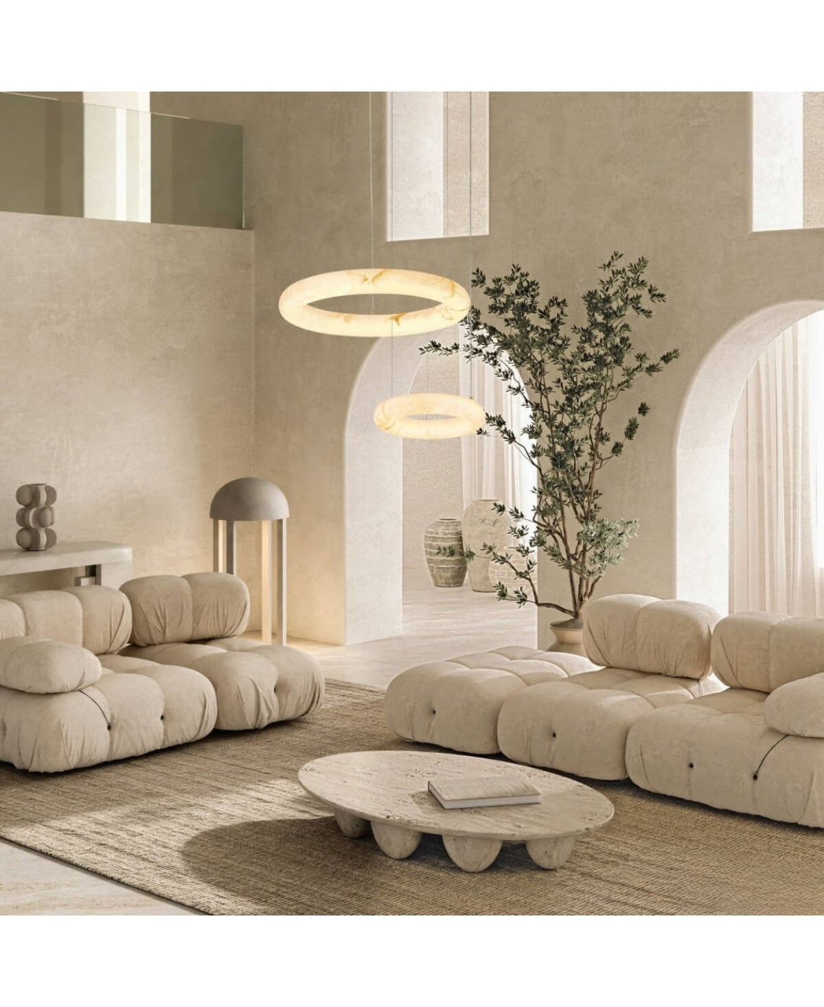 Suspension ZAMBELIS D640 45W Dimmable DESIGN Albatre Blanc et Laiton 2544