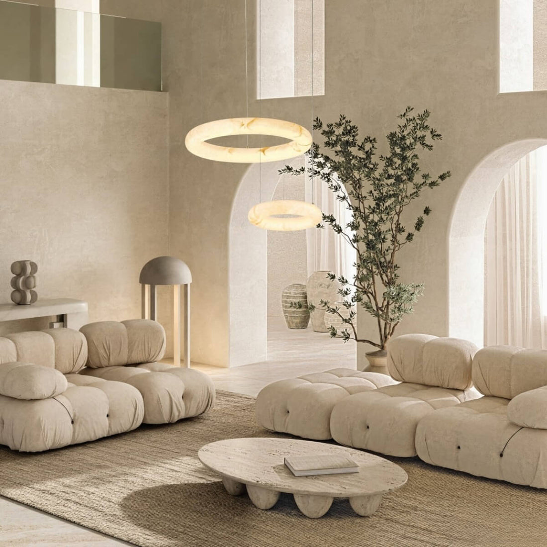 Suspension ZAMBELIS D640 45W Dimmable DESIGN Albatre Blanc et Laiton 2544