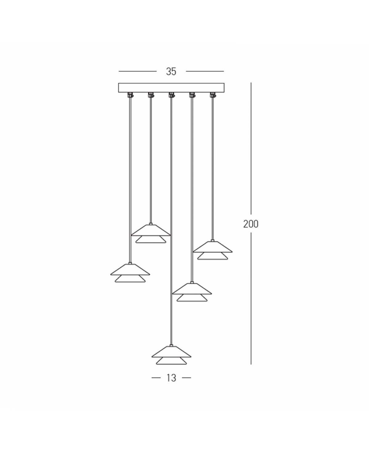 Suspension ZAMBELIS D350 45W Dimmable DESIGN Noir Sable et Or Brosse 25453