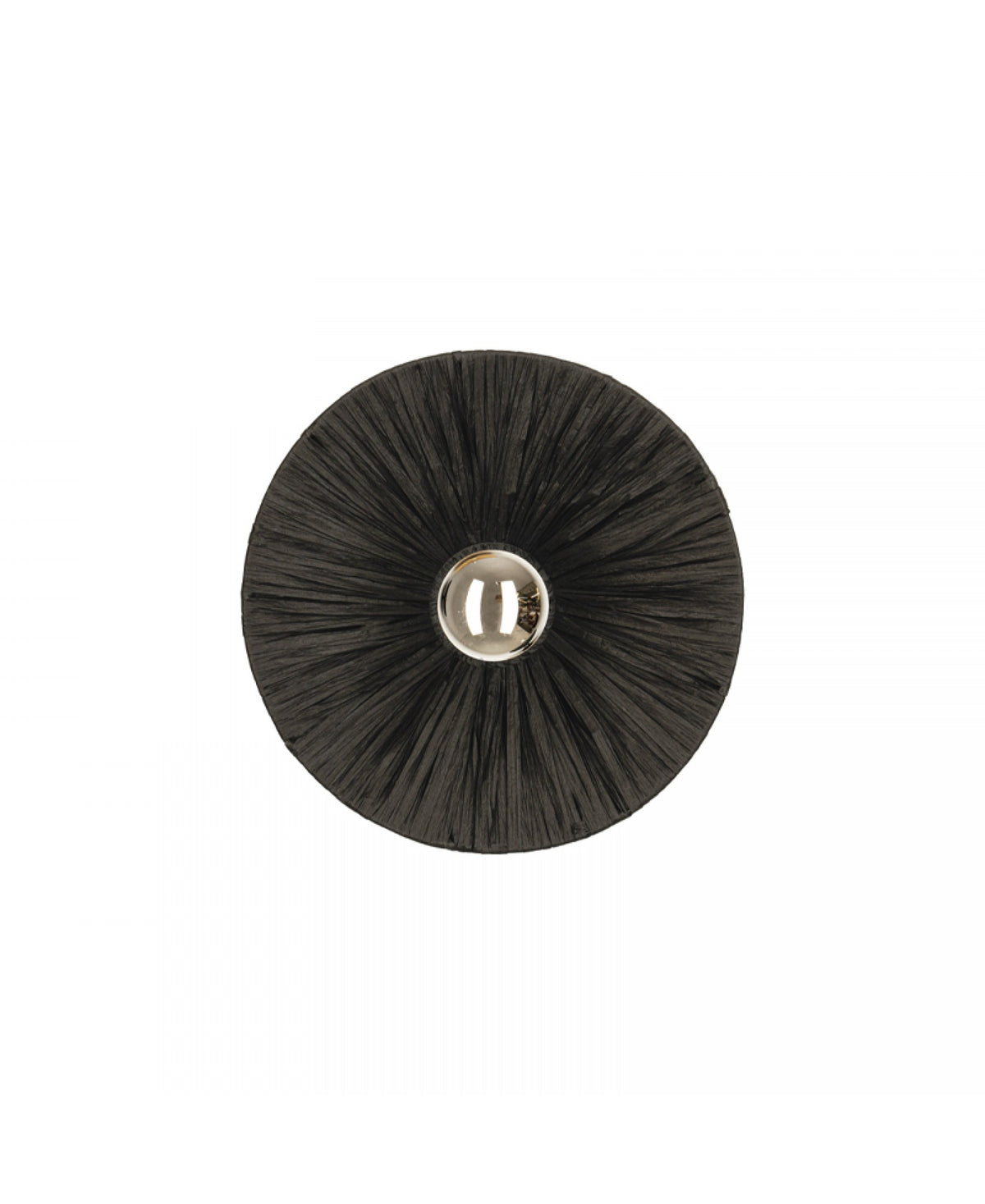 Applique Murale ZAMBELIS D250 E27 DESIGN Rotin Noir Sans Source 25455