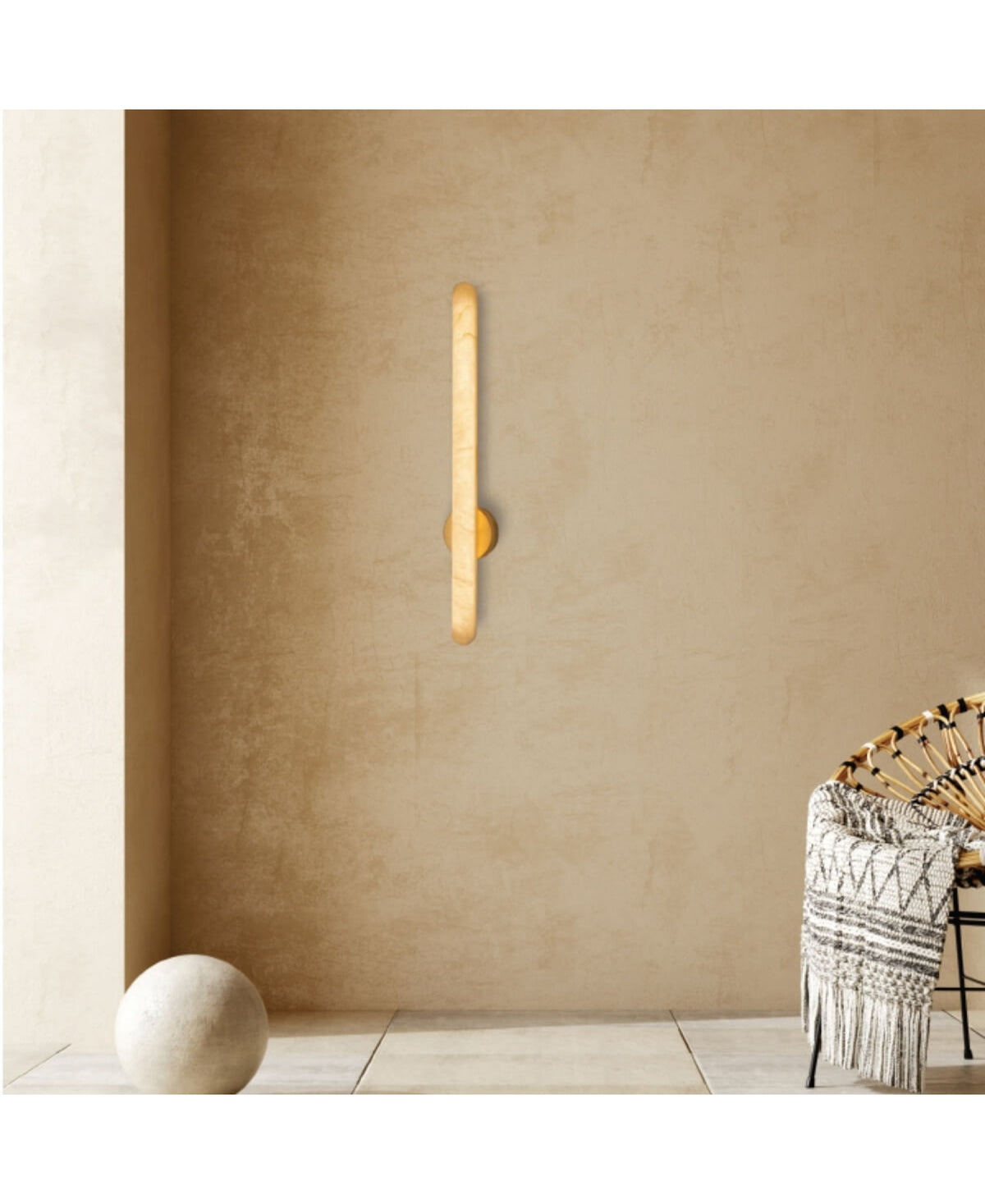 Applique Murale ZAMBELIS 19W Dimmable DESIGN Albatre Blanc et Laiton 2548