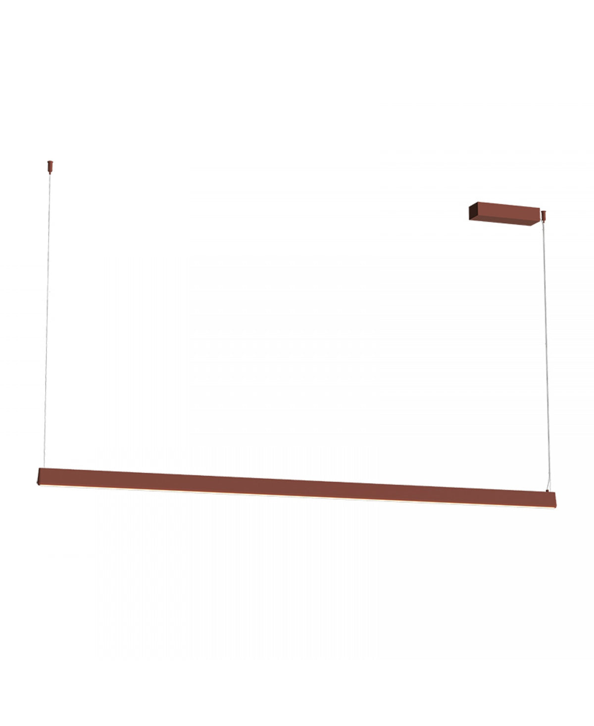 Suspension ZAMBELIS 152cm 32W Dimmable DESIGN Rouge Brique Sable 2557