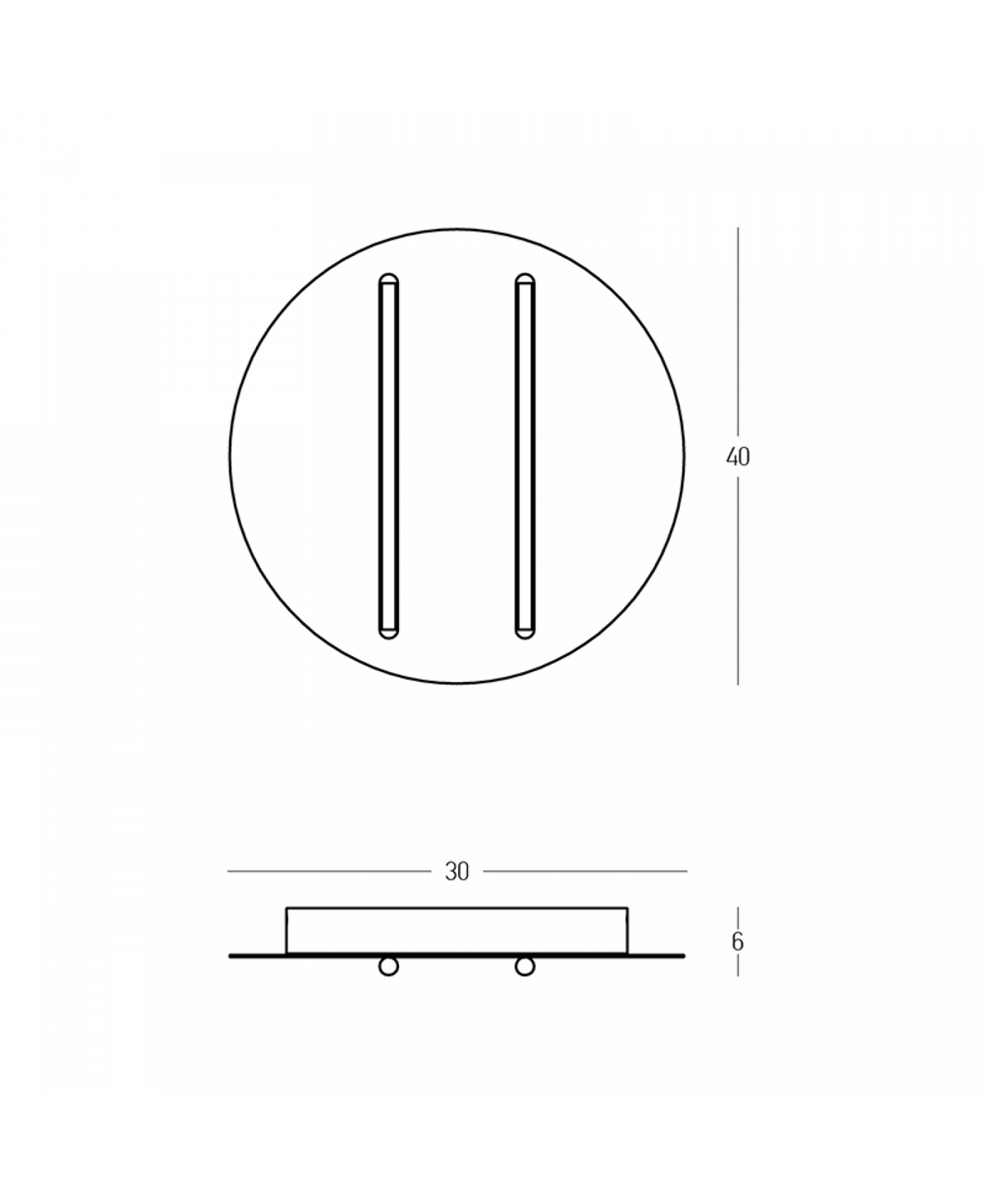 Plafonnier ZAMBELIS D400 28W Dimmable DESIGN Rouge Brique et Noir Mat 2567