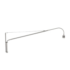 Steel-colored Elegant Classy 2574ST wall lamp without lampshade with E27 socket