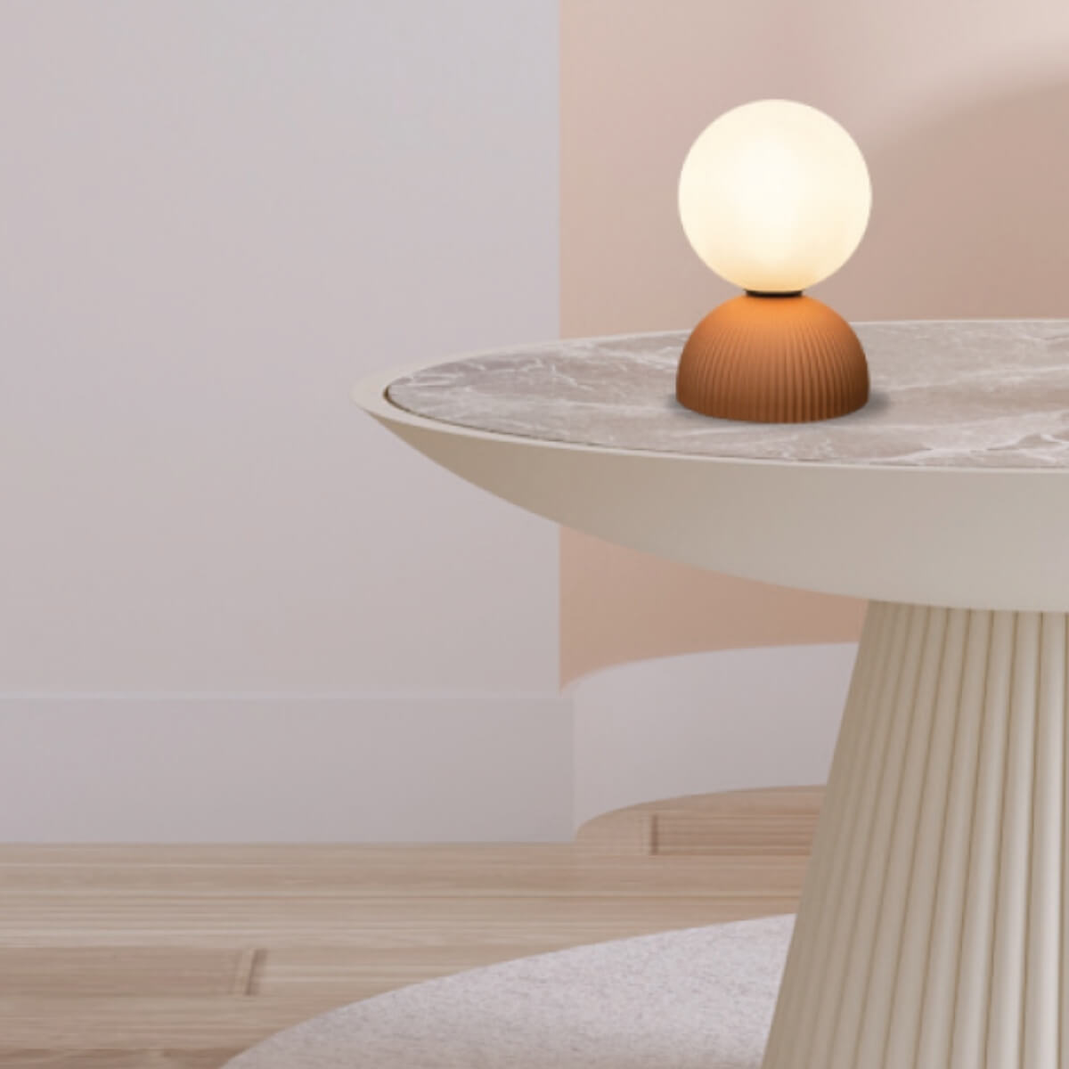 Lampe sur Table ZAMBELIS G9 DESIGN Terracotta Sans Source 2590