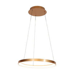 Ringlede gold pendant light