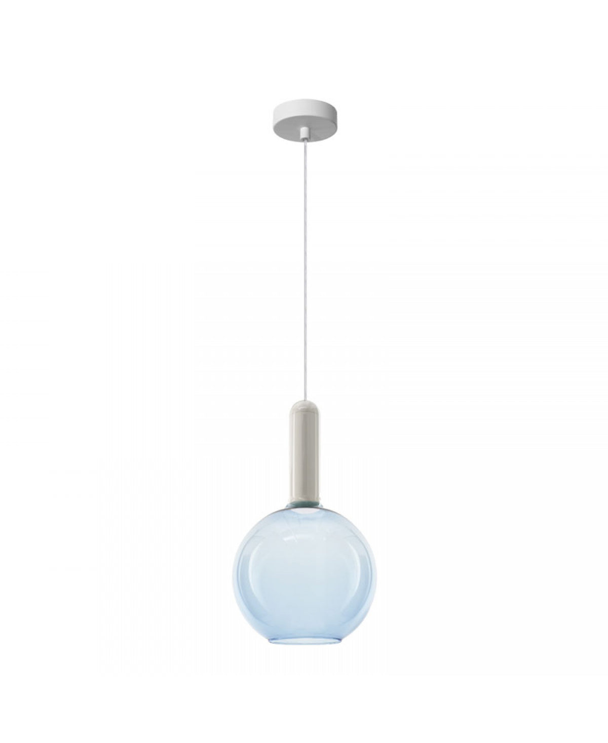 Suspension ZAMBELIS 5W DESIGN Verre Gris-Blanc Mat 2604