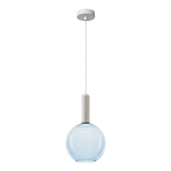Suspension ZAMBELIS 5W DESIGN Verre Gris-Blanc Mat 2604