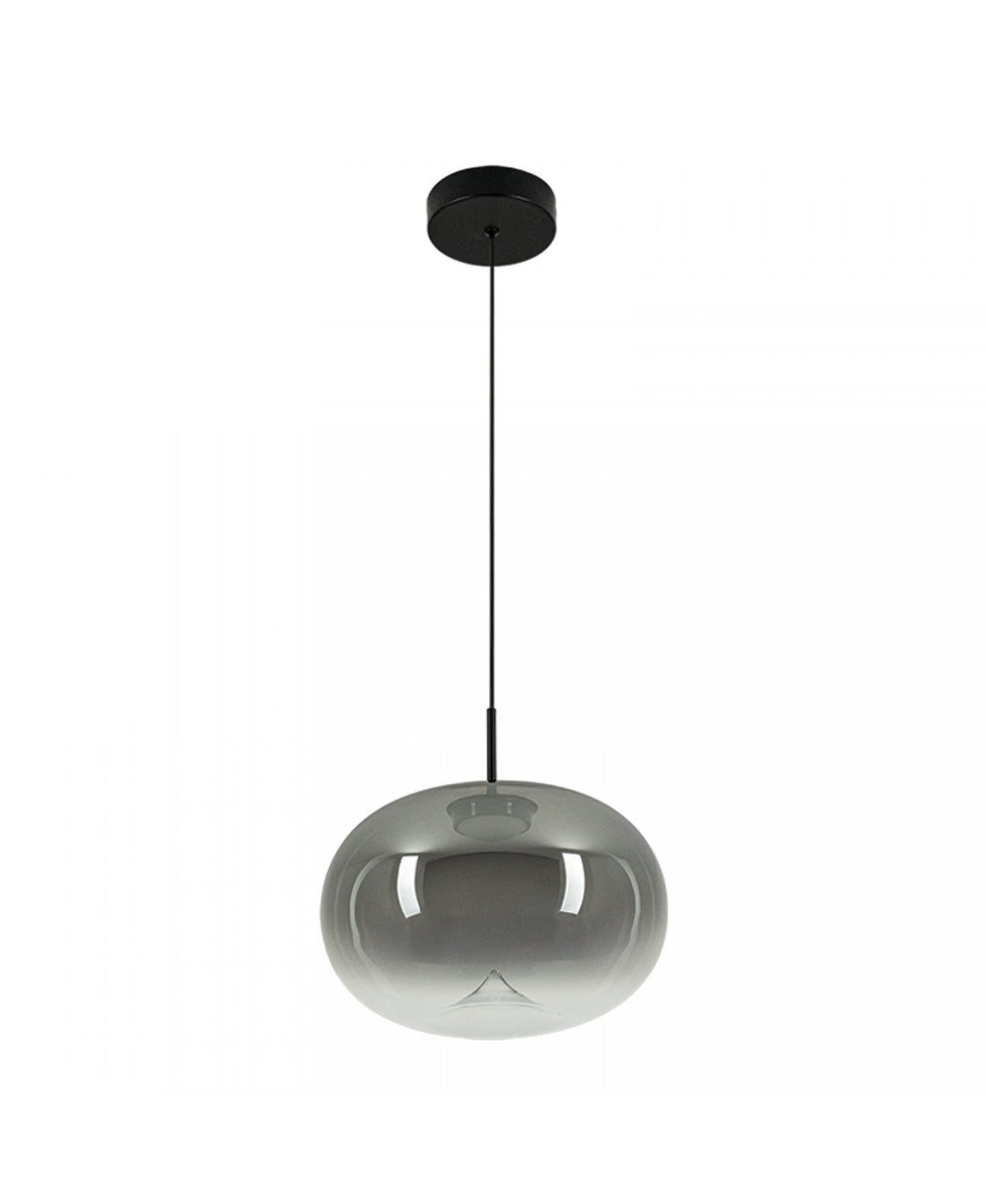 Suspension ZAMBELIS 8W DESIGN Verre Fume-Noir Mat 2607